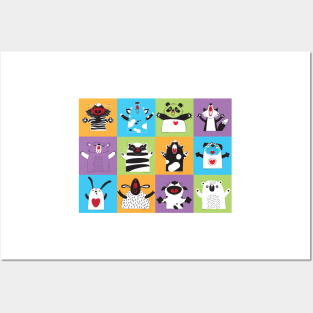 Happy animals Posters and Art